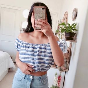 Honey Punch off the shoulders crop top